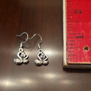 Elegant Silver Swan Earrings